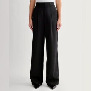 Everlane Buttersmooth Draper Pleated Pant in Black, NWOT